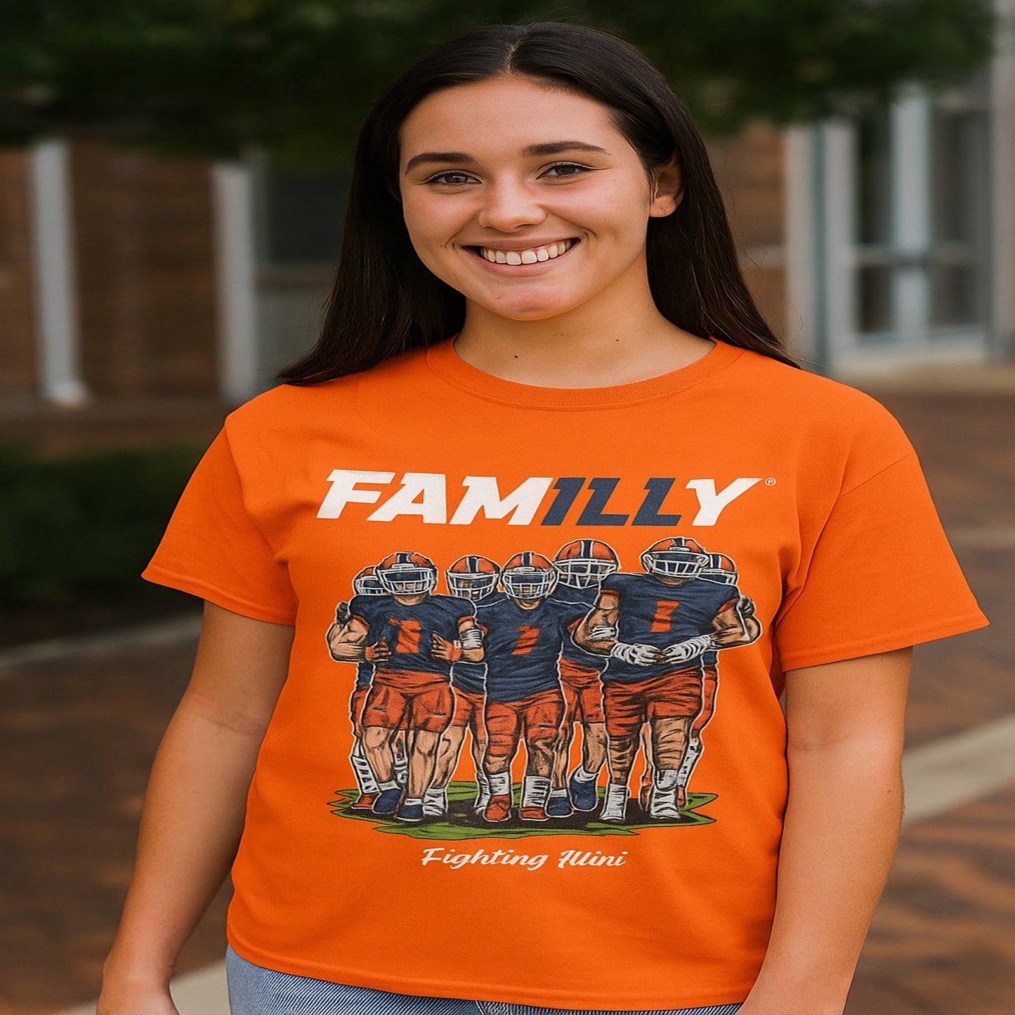 Illini FamILLy Hand Sketched T-Shirt