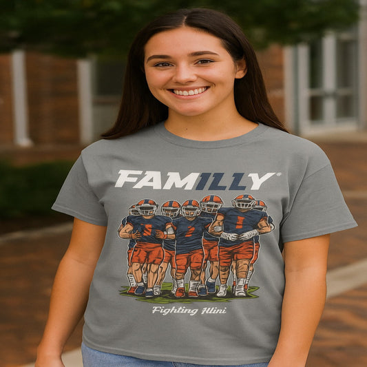 Illini FamILLy Hand Sketched T-Shirt